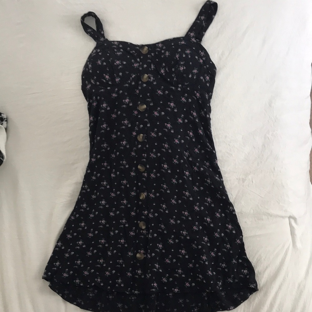 floral mini dress with built in pads
